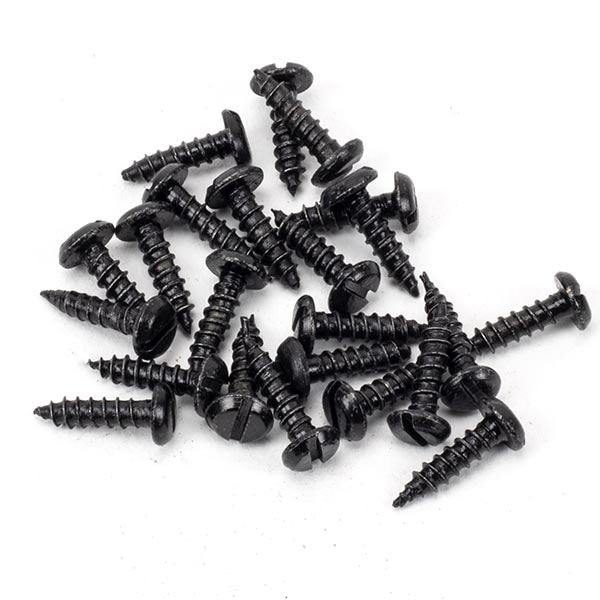 From The Anvil - Black 6x½" Round Head Screws (25) - Black  - 91156