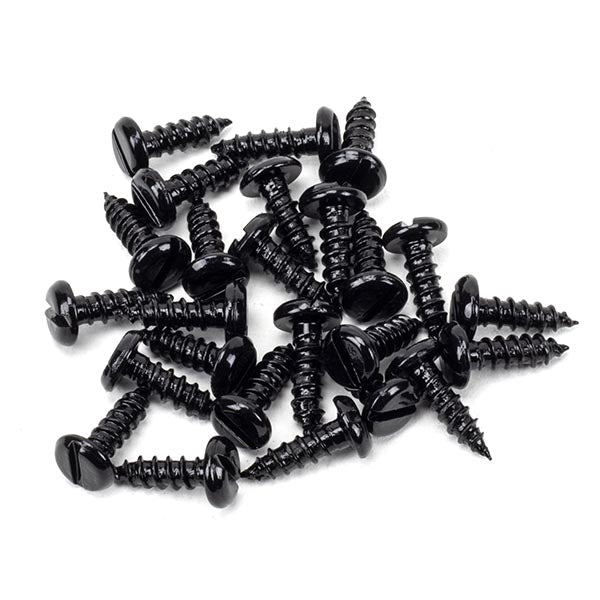 From The Anvil - Black 8x½" Round Head Screws (25) - Black  - 91163