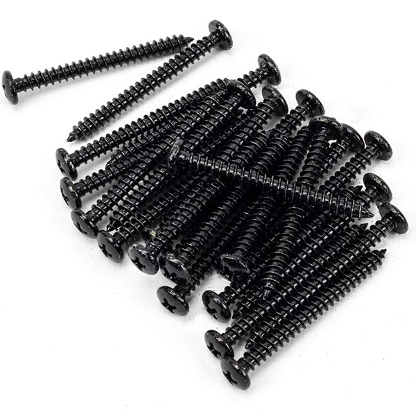 From The Anvil - Black 10x2" Round Head Screws (25) - Black  - 91177