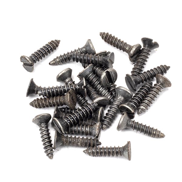 From The Anvil - Pewter 4x½" Countersunk Screws (25) - Pewter Patina  - 91187