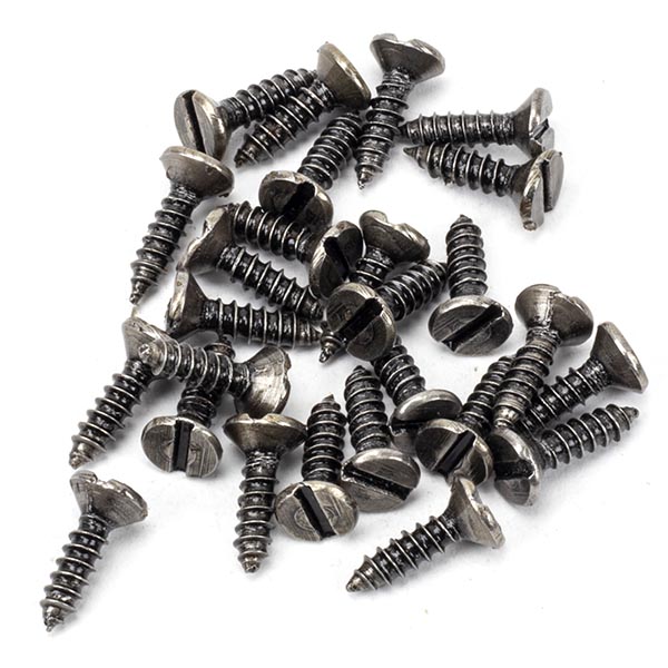 From The Anvil - Pewter 6x½" Countersunk Screws (25) - Pewter Patina  - 91189