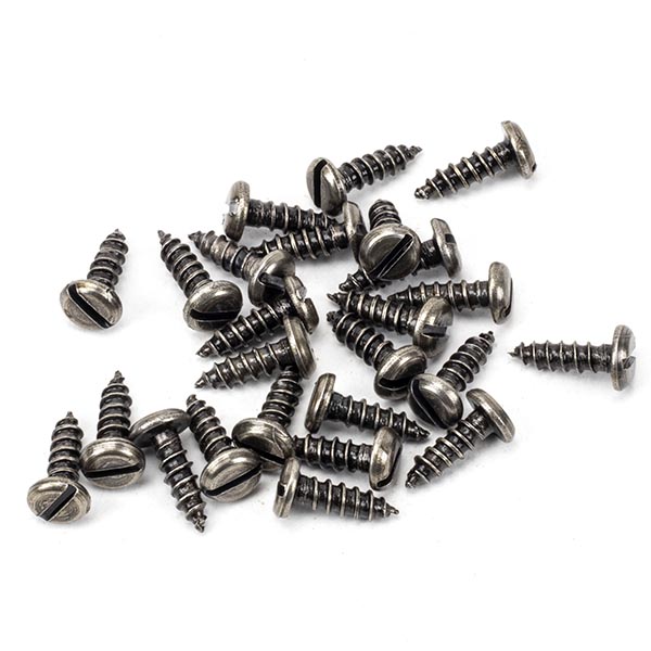 From The Anvil - Pewter 8x½" Round Head Screws (25) - Pewter Patina  - 91195