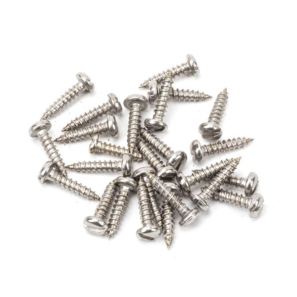 From The Anvil - Satin Stainless Steel 4x½" Round Head Screws (25) - Satin Stainless Steel  - 91241