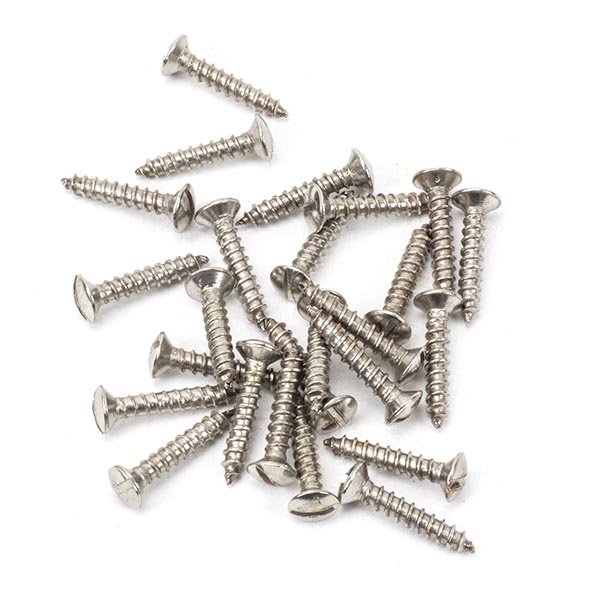 From The Anvil - Satin Stainless Steel 6x¾" Countersunk Raised Head Screws (25) - Satin Stainless Steel  - 91247