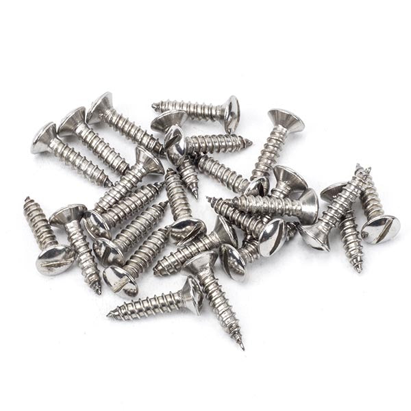 From The Anvil - Satin Stainless Steel 8x¾" Countersunk Raised Head Screws (25) - Satin Stainless Steel  - 91249