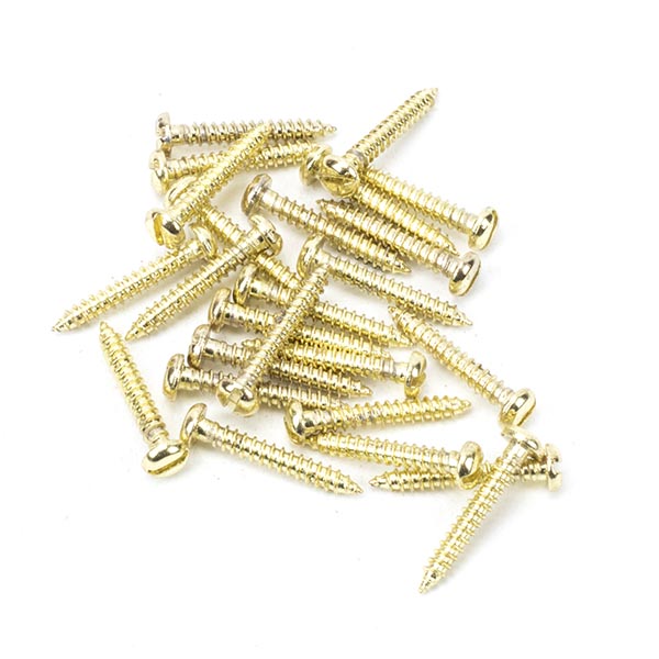 From The Anvil - Polished Brass SS 4x½" Round Head Screws (25) - Polished Brass  - 91256