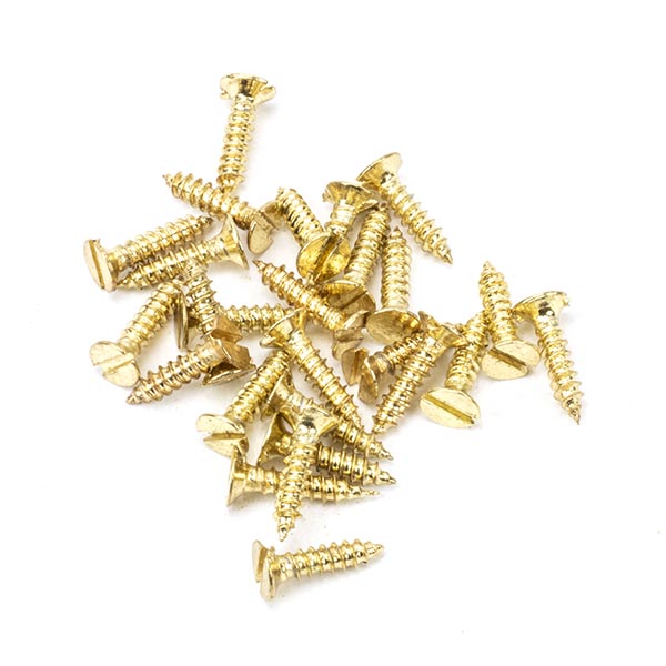 From The Anvil - Polished Brass SS 4x½" Countersunk Screws (25) - Polished Brass  - 91258