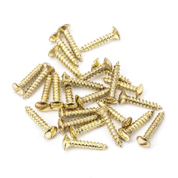 From The Anvil - Polished Brass SS 4x¾" Countersunk Raised Head Screws (25) - Polished Brass  - 91262