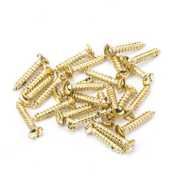 From The Anvil - Polished Brass SS 6x¾" Countersunk Raised Head Screws (25) - Polished Brass  - 91264