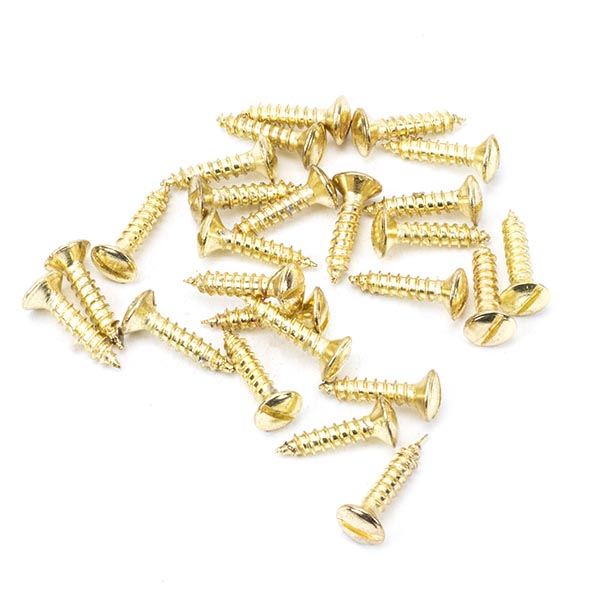 From The Anvil - Polished Brass SS 8x¾" Countersunk Raised Head Screws (25) - Polished Brass  - 91266