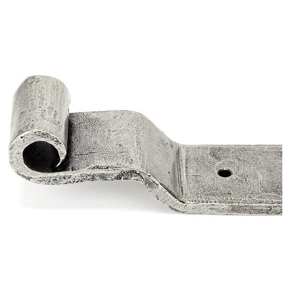 From The Anvil - Pewter 24" Hook & Band Hinge - Cranked (pair) - Pewter Patina  - 91474