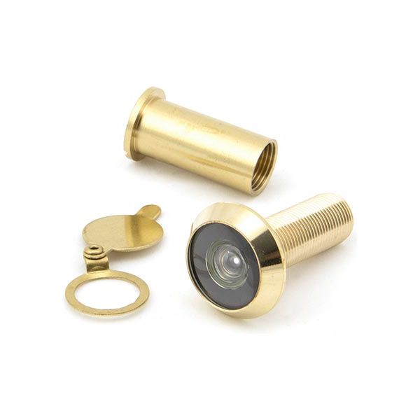 From The Anvil - Lacquered Brass Door Viewer 180° (34-56mm Door) - Lacquered Brass  - 91896