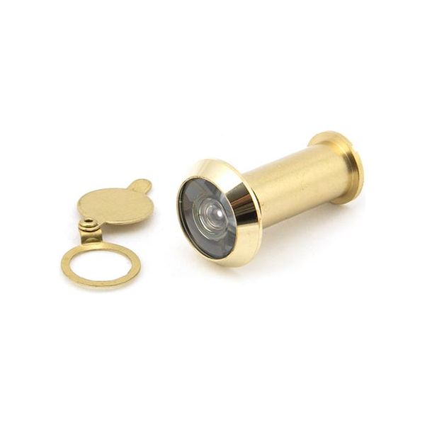 From The Anvil - Lacquered Brass Door Viewer 180° (34-56mm Door) - Lacquered Brass  - 91896