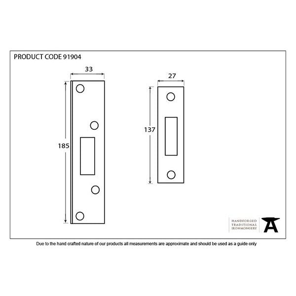 From The Anvil - Electro Brassed ½" Rebate Kit for Deadlock - Electro Brass  - 91904