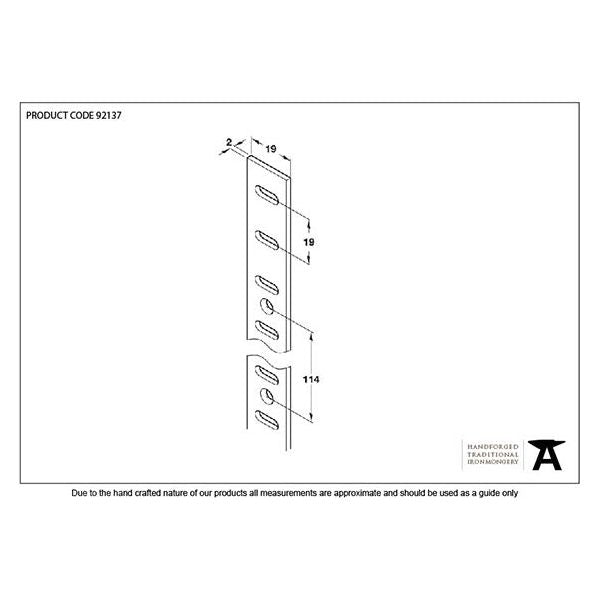 From The Anvil - Black Flat Bookcase Strip 1.83m - Black  - 92137