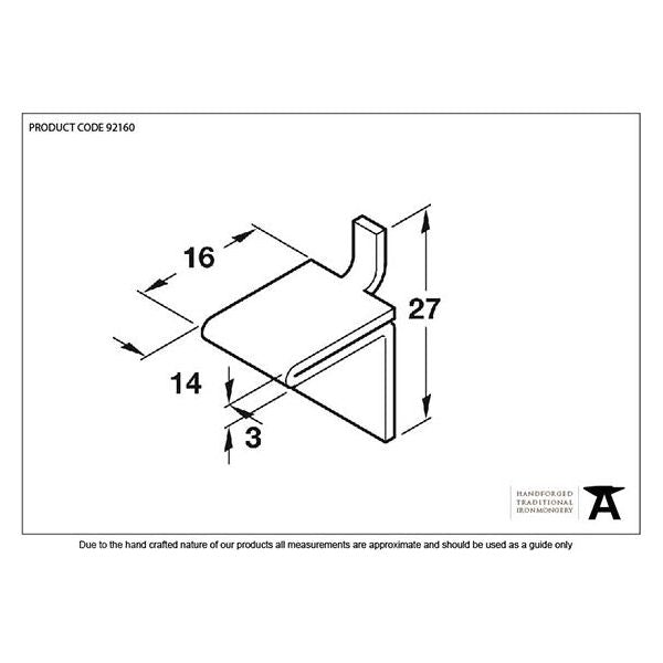 From The Anvil - Black Double Stud for Flat Black Bookcase Strip - Black  - 92160