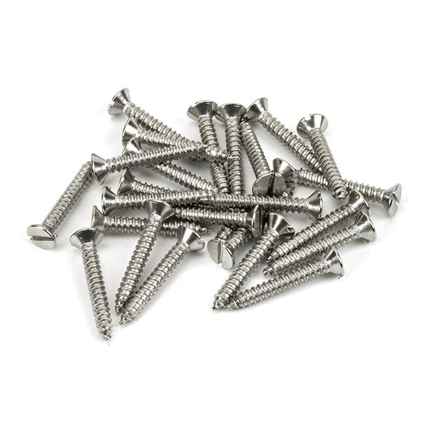 From The Anvil - Satin Stainless Steel 10x1¼" Countersunk Screws (25) - Satin Stainless Steel  - 92905