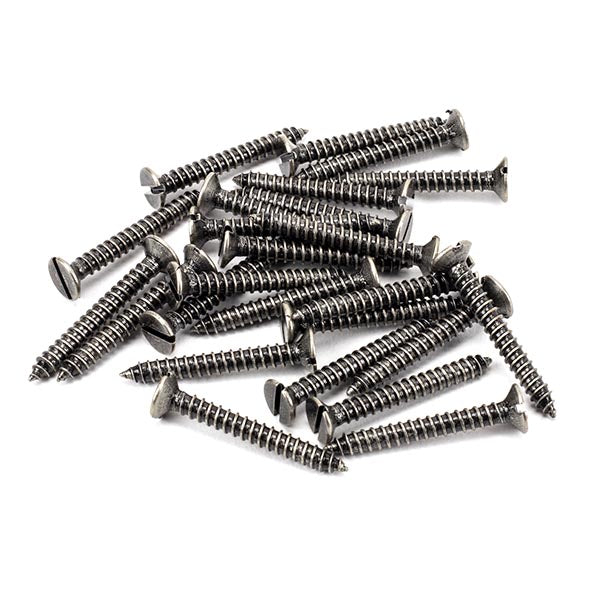 From The Anvil - Pewter 8x1¼" Countersunk Screws (25) - Pewter Patina  - 92953