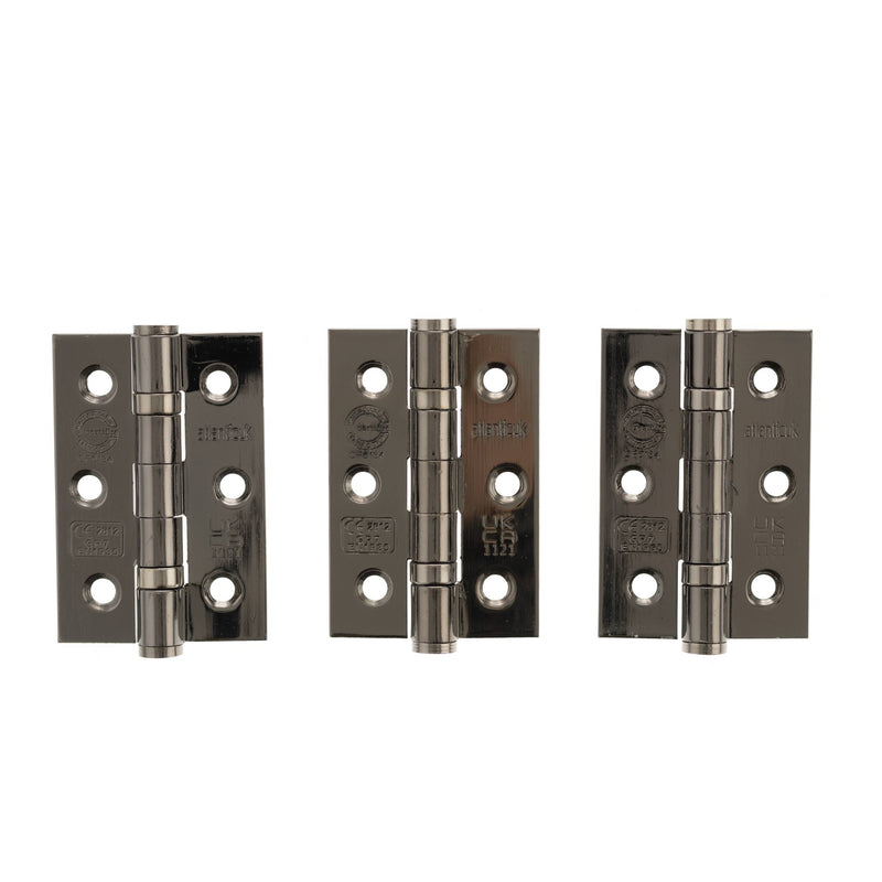 Atlantic CE Fire Rated Grade 7 Ball Bearing Hinges 3" x 2" x 2mm set of 3 - Black Nickel - A2H322BN(3)