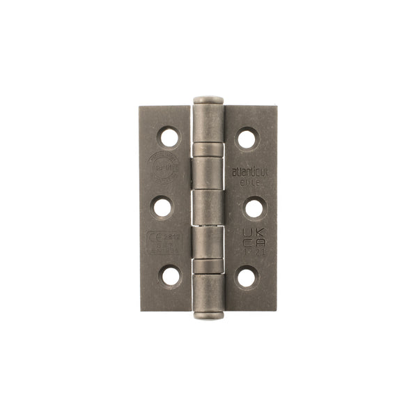 Atlantic CE Fire Rated Grade 7 Ball Bearing Hinges 3" x 2" x 2mm - Distressed Silver - A2H322DS