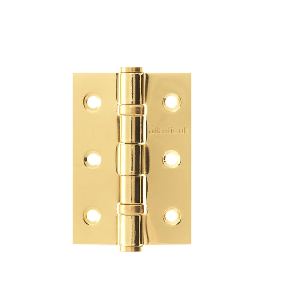 Atlantic Ball Bearing Hinges 3" x 2" x 2mm - Polished Brass - AH322EB