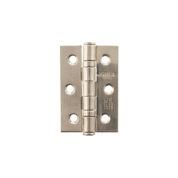 Atlantic CE Fire Rated Grade 7 Ball Bearing Hinges 3" x 2" x 2mm - Polished Nickel - A2H322PN