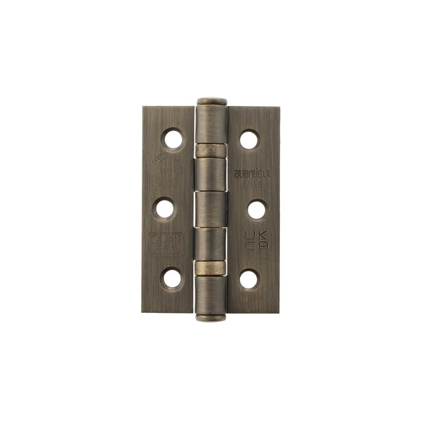 Atlantic CE Fire Rated Grade 7 Ball Bearing Hinges 3" x 2" x 2mm - Urban Bronze - A2H322UB