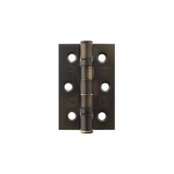 Atlantic CE Fire Rated Grade 7 Ball Bearing Hinges 3" x 2" x 2mm - Urban Dark Bronze - A2H322UDB