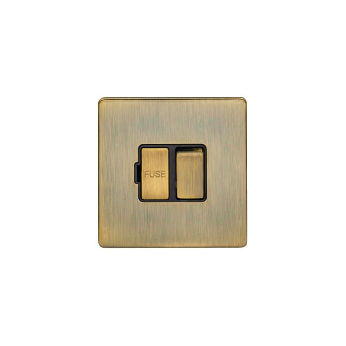 Eurolite Concealed 3mm Switched Fuse Spur - Antique Brass - ABSWFB - Choice Handles