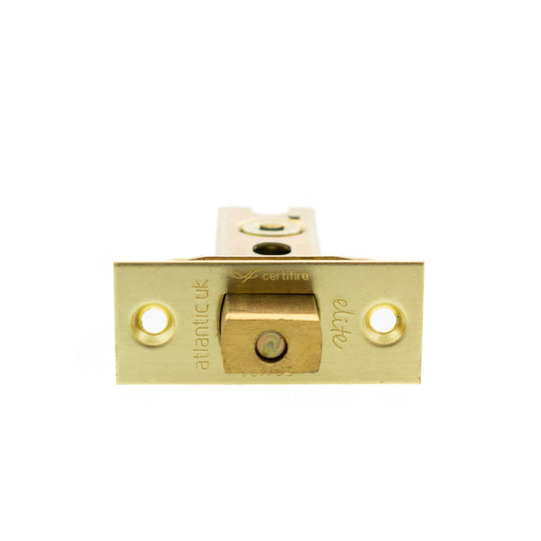 Atlantic Fire-Rated CE Marked Bolt Through Heavy Duty Tubular Deadbolt 3" - Satin Brass - ADBCE3SB