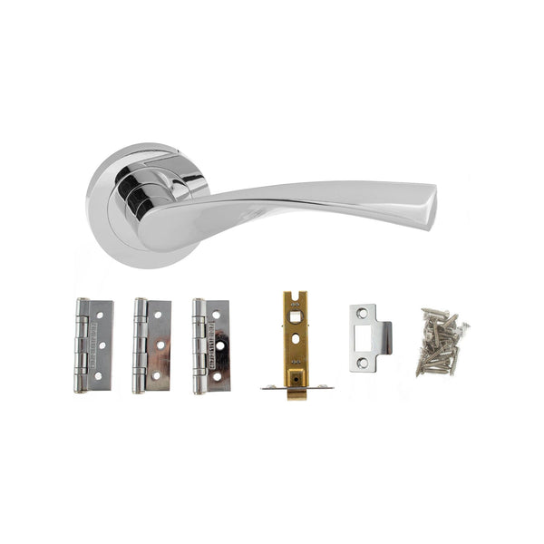 Atlantic Aqua Dorpac Bundle (3" Latch + 3"x2" Hingesx3) - Polished Chrome - ADPBECO20PC3