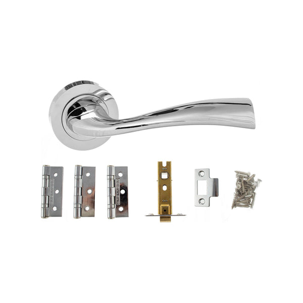 Atlantic Surf Dorpac (2.5" Latch, 3"x2" Hingesx3) - Polished Chrome - ADPECO60PC25