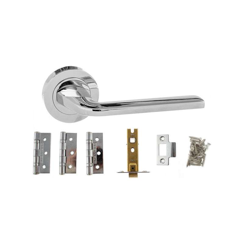 Atlantic Surf Dorpac Bundle (3" Latch, 3"x2" Hingesx3) - Polished Chrome - ADPBECO60PC3