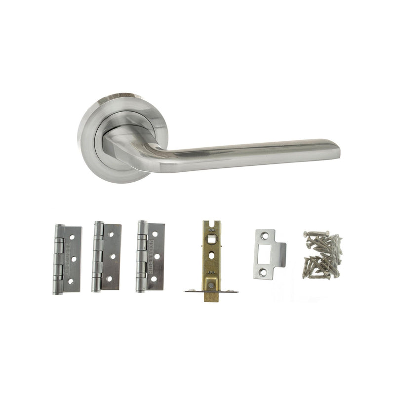 Atlantic Surf Dorpac (2.5" Latch, 3"x2" Hingesx3) - Satin Chrome - ADPECO60SC25