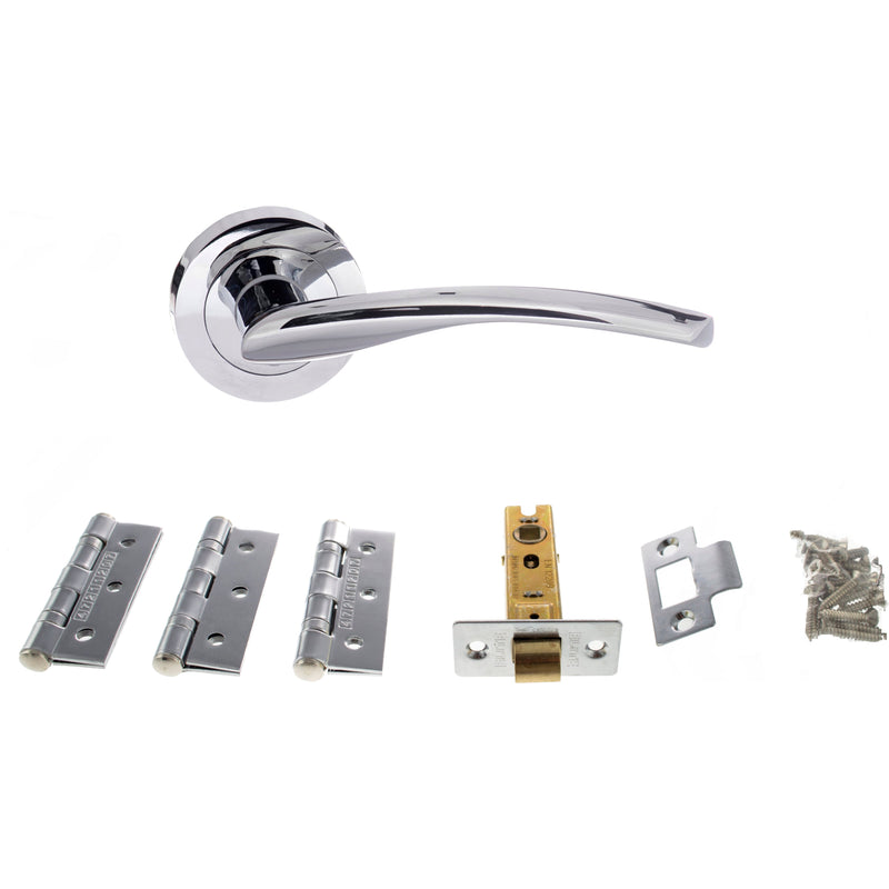 Atlantic Arizona Dorpac Bundle (2.5" Latch, 3"x2" Hingesx3) - Polished Chrome - ADPBS22RPC25