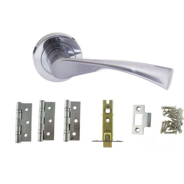 Atlantic Colorado Dorpac (2.5" Latch, 3"x2" Hingesx3) - Satin Chrome - ADPS34RSC25