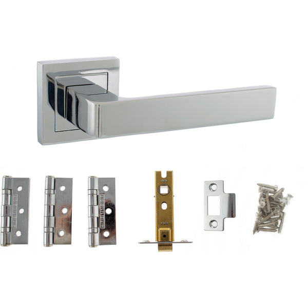 Atlantic Montana Dorpac Bundle (2.5" Latch, 3"x2" Hingesx3) - Polished Chrome - ADPBS40SPC25