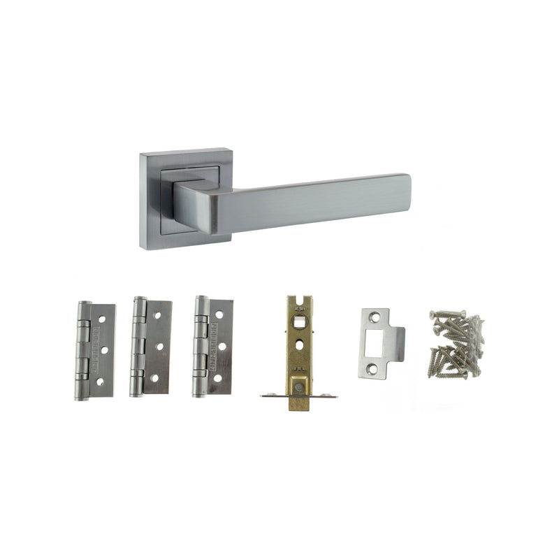 Atlantic Montana Dorpac Bundle (2.5" Latch, 3"x2" Hingesx3) - Satin Chrome - ADPBS40SSC25