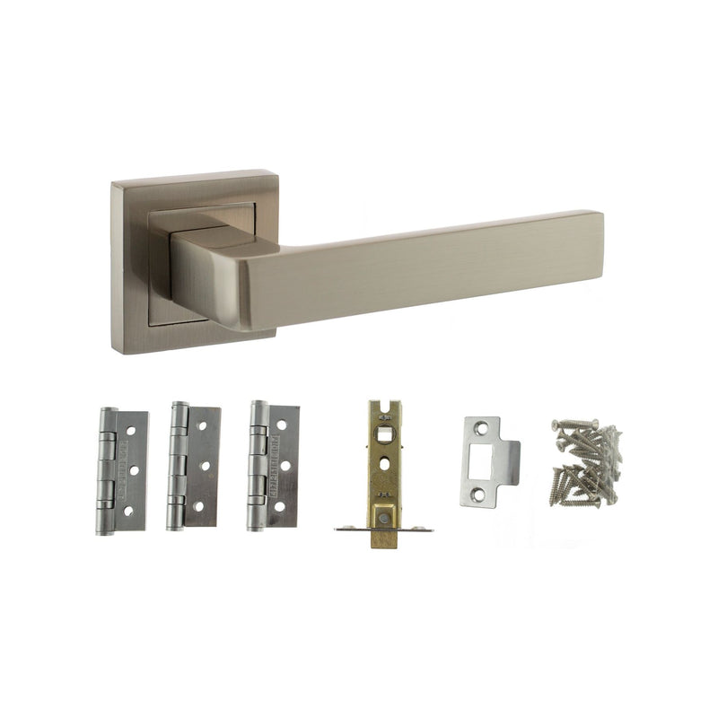 Atlantic Montana Dorpac (2.5" Latch, 3"x2" Hingesx3) - Satin Nickel - ADPS40SSN25