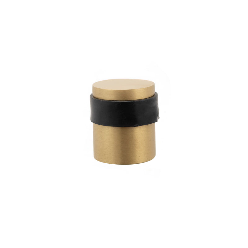 Atlantic Cylinder Premium Floor Mounted Door Stop - Satin Brass - ADSCPSB