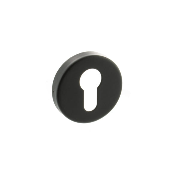 Atlantic Euro Escutcheons - Matt Black - AESCEMB