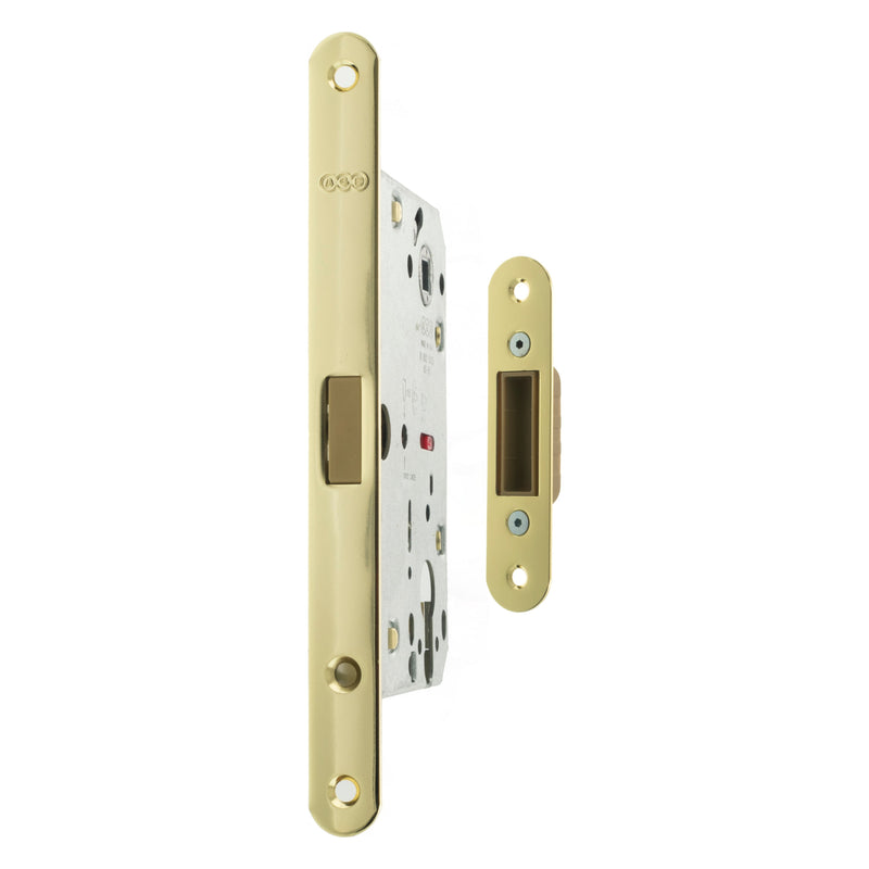 AGB Polaris 2XT Magnetic Euro Profile Sashlock 60mm backset - Polished Brass - AGB2XTEPB