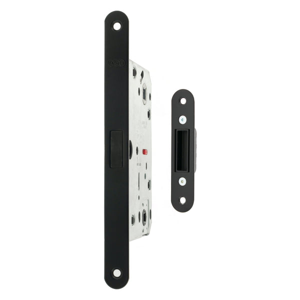 AGB Polaris 2XT Magnetic Bathroom Lock 60mm backset - Matt Black - AGB2XTWCMB