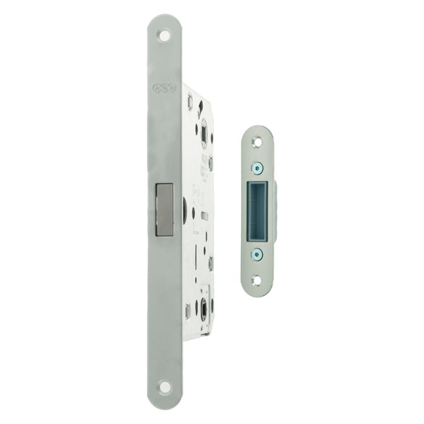 AGB Polaris 2XT Magnetic Bathroom Lock 60mm backset - Satin Chrome - AGB2XTWCSC