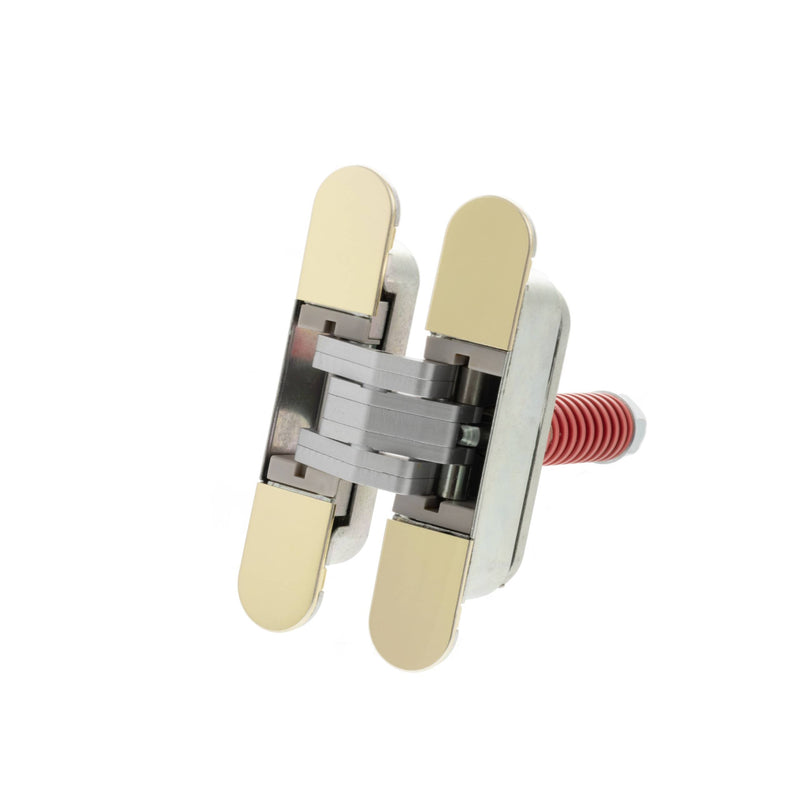 AGB Eclipse 3.2 Heavy Duty Self-Close Concealed Hinge for 60kg door - Polished Brass - AGBH32SHDPB