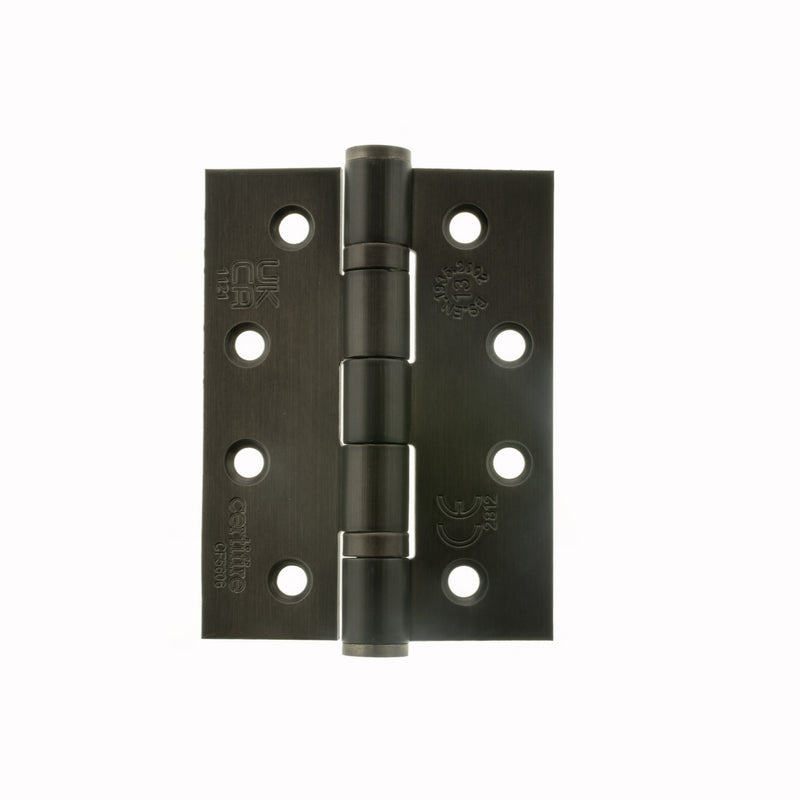 Atlantic Ball Bearing Hinges Grade 13 Fire Rated 4" x 3" x 3mm - Urban Dark Bronze - AH1433UDB