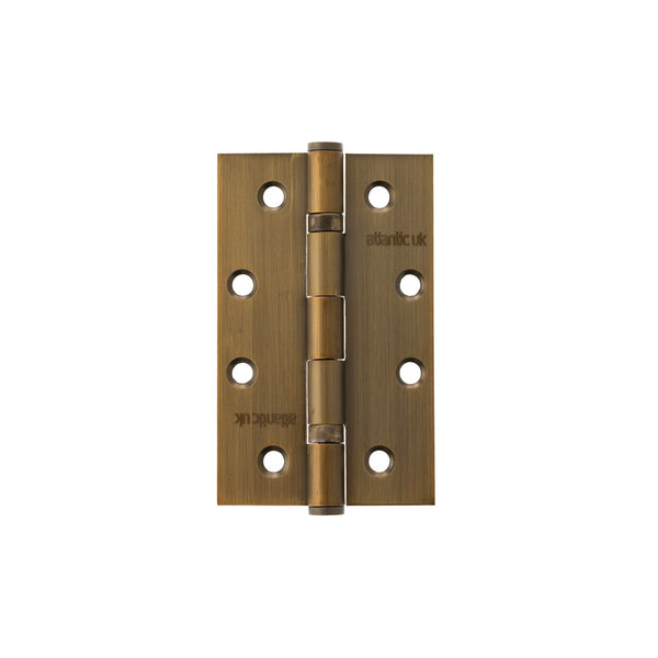 Atlantic Slim Knuckle Ball Bearing Hinges 4" x 2.5" x 2.5mm - Matt Antique Brass - AH42525MAB - Pair - Choice Handles