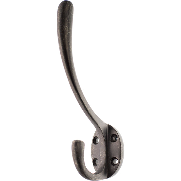 Atlantic Traditional Hat & Coat Hook - Distressed Silver - AHCHDS