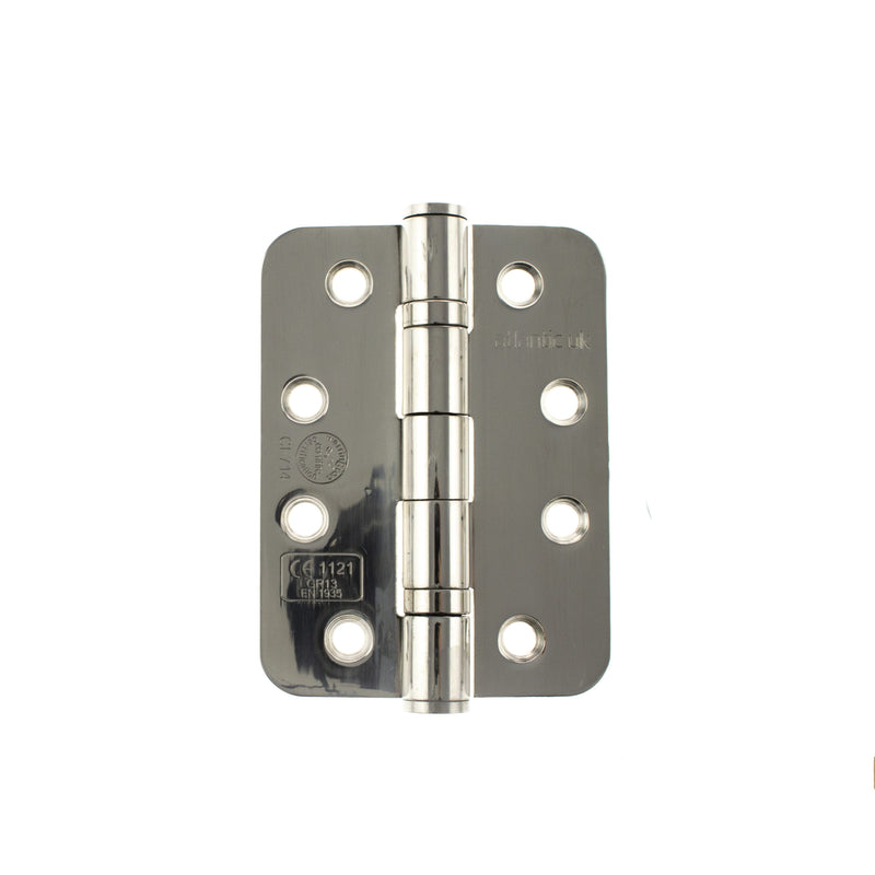 Atlantic Radius Corner Ball Bearing Hinges 4" X 3" X 3mm - Polished Stainless Steel - AHR1433PSS