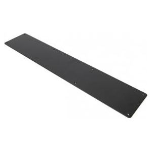 Atlantic Kick Plate Radius Corner Pre drilled with screws 690mm x 150mm - Matt Black - AKP690MB